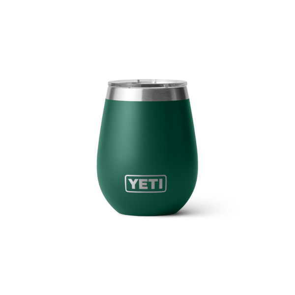 Rambler 10oz Wine Tumbler Variable Yeti Black Forest Green