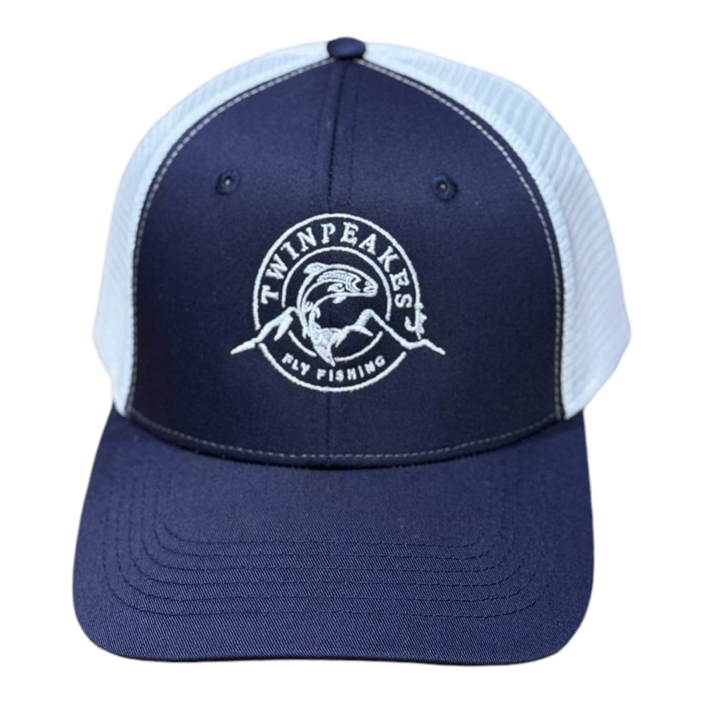 TwinPeakes FlyFishing Meshback Cap cap corporate Togs Blue / White