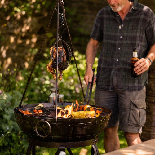 Kadai Tripod Roaster fire pit accessory kadai