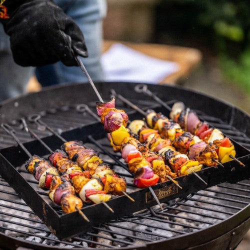 Kadai BBQ Skewers with Rack fire pit accessory kadai