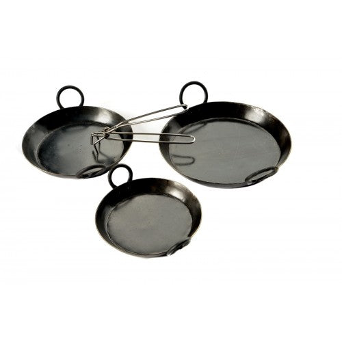 Kadai Skillets set of 3 fire pit accessory kadai
