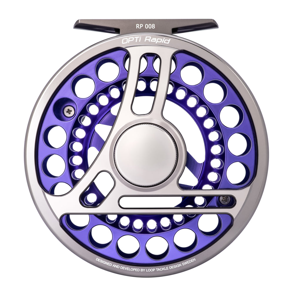 Opti reel - Colours of the wild - Twilight Violet reel LOOP Tackle #6 Opti Rapid