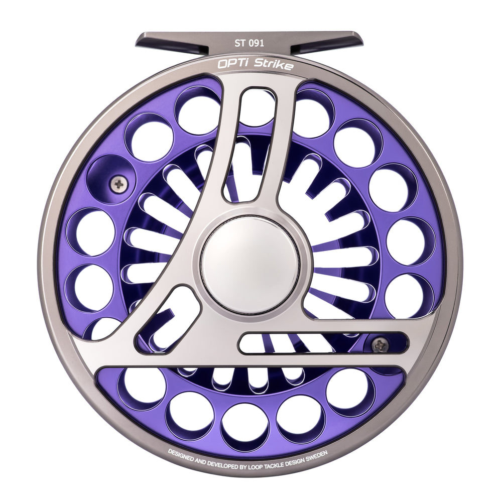 Opti reel - Colours of the wild - Twilight Violet reel LOOP Tackle #9 Opti Strike
