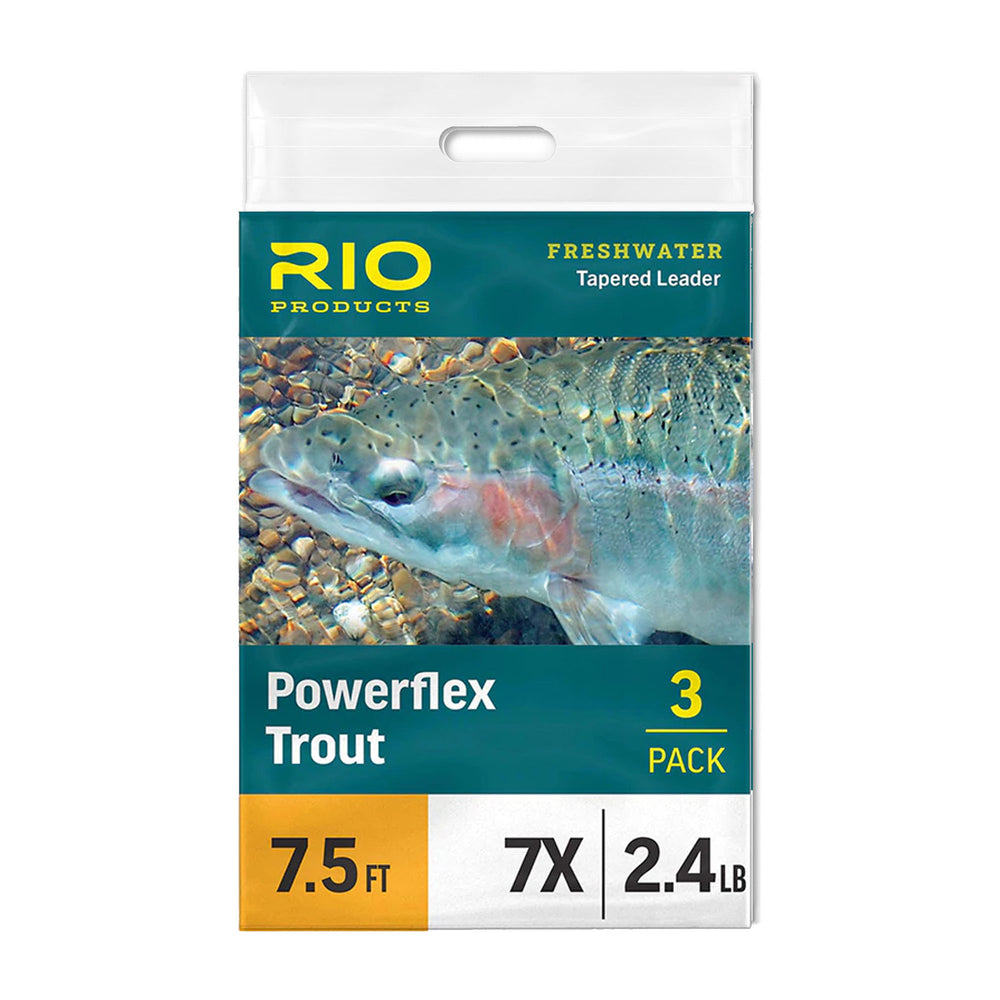 RIO Powerflex Trout Leader 9ft/2.7 M Guide Flyfishing 4X - 9FT - 6.4LB