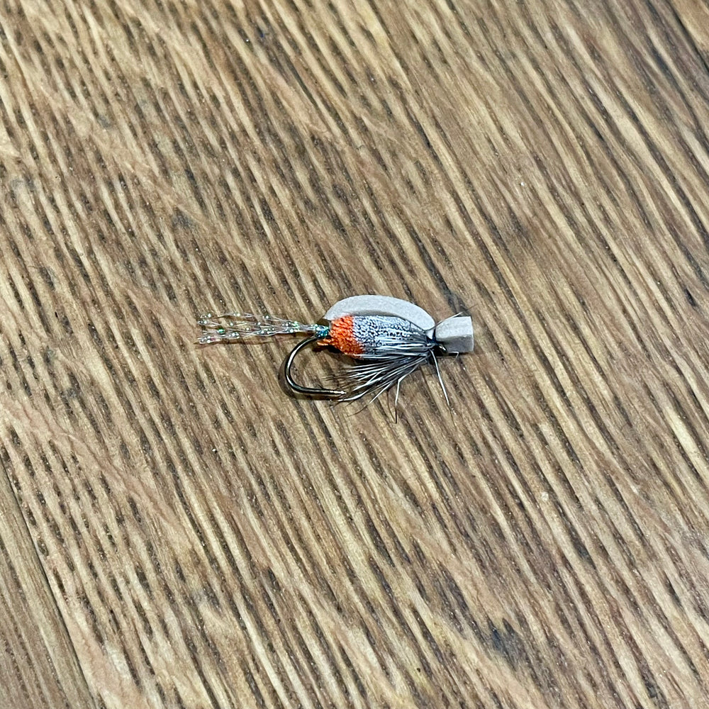 Tan BB Foam Gurgler flies Shadow Flies 10  