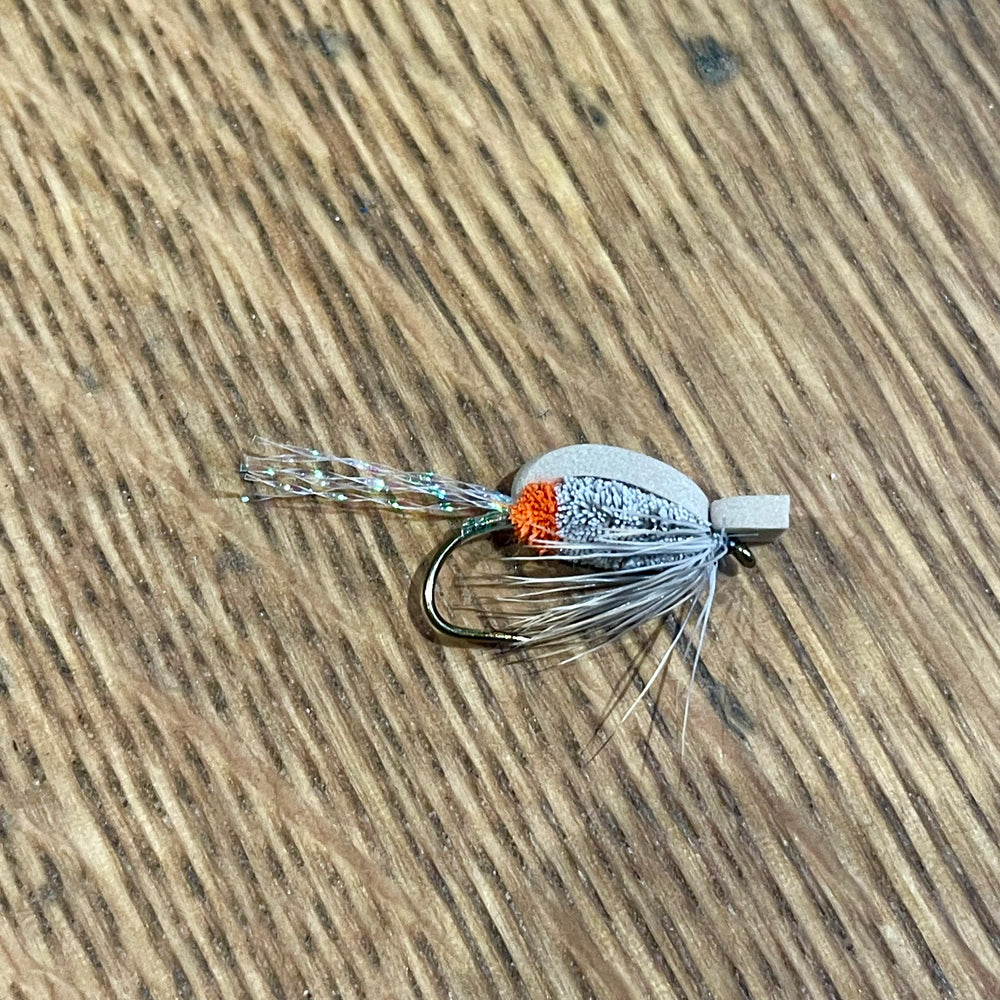 Tan BB Foam Gurgler flies Shadow Flies 8  