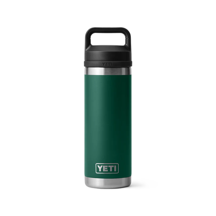 Rambler 18 oz Bottle with Chug Cap Variable Yeti Black Forest Green