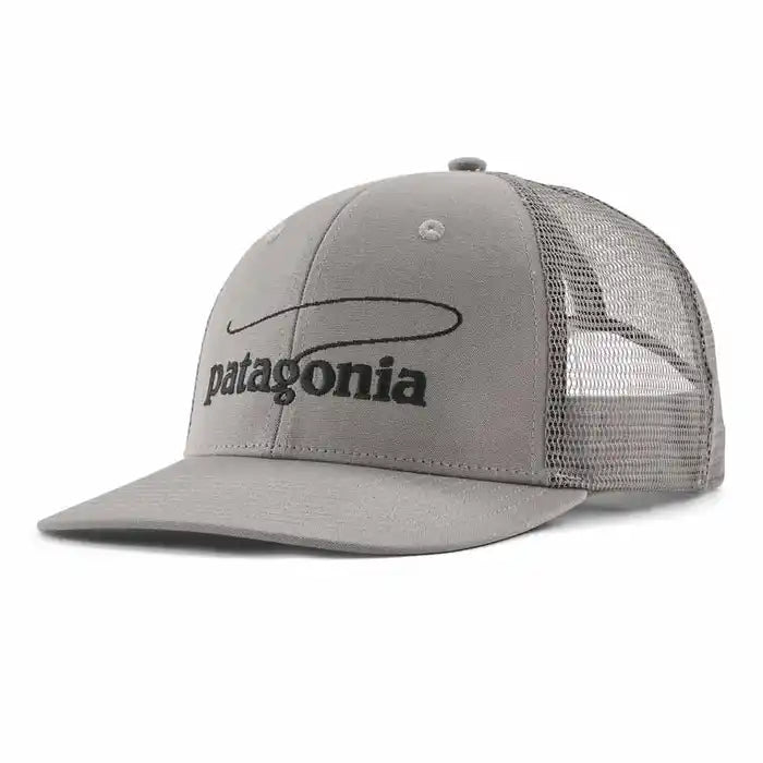 Take a Stand Trucker Hat patagonia Patagonia Casting Logo: Forever Grey