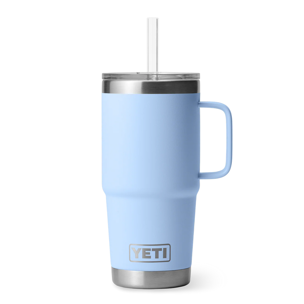 Rambler 25 oz Straw Mug yeti Yeti Big Sky Blue