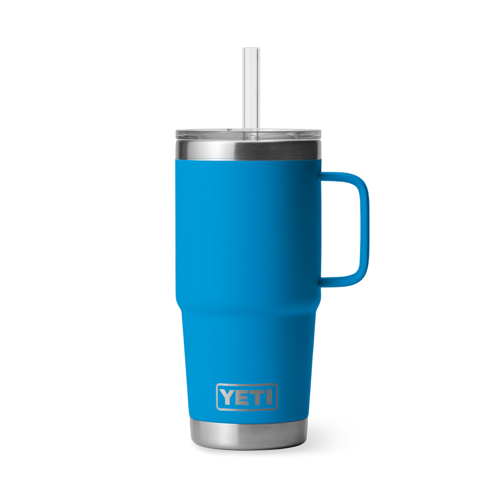 Rambler 25 oz Straw Mug yeti Yeti Big Wave Blue