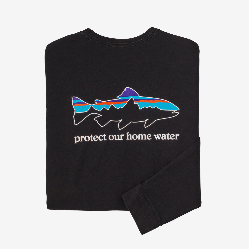 Patagonia L/S Home Water Trout Responsibili­-Tee - SALE patagonia Patagonia Black L