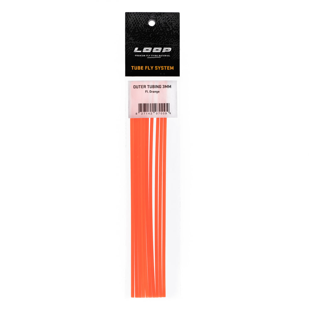 LOOP - Outer Tubing 3mm Fly Tying LOOP Tackle Fl.Orange