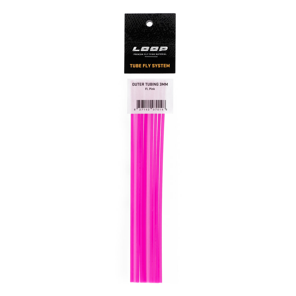 LOOP - Outer Tubing 3mm Fly Tying LOOP Tackle Fl.Pink