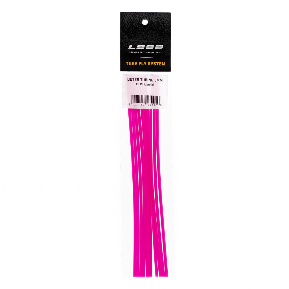 LOOP - Outer Tubing 3mm Fly Tying LOOP Tackle Fl.Pink (milk)