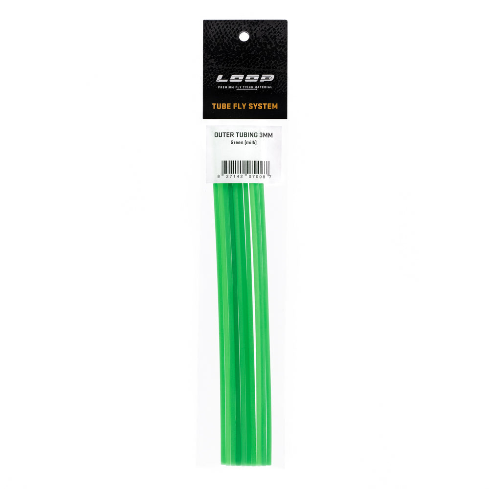 LOOP - Outer Tubing 3mm Fly Tying LOOP Tackle Green (milk)