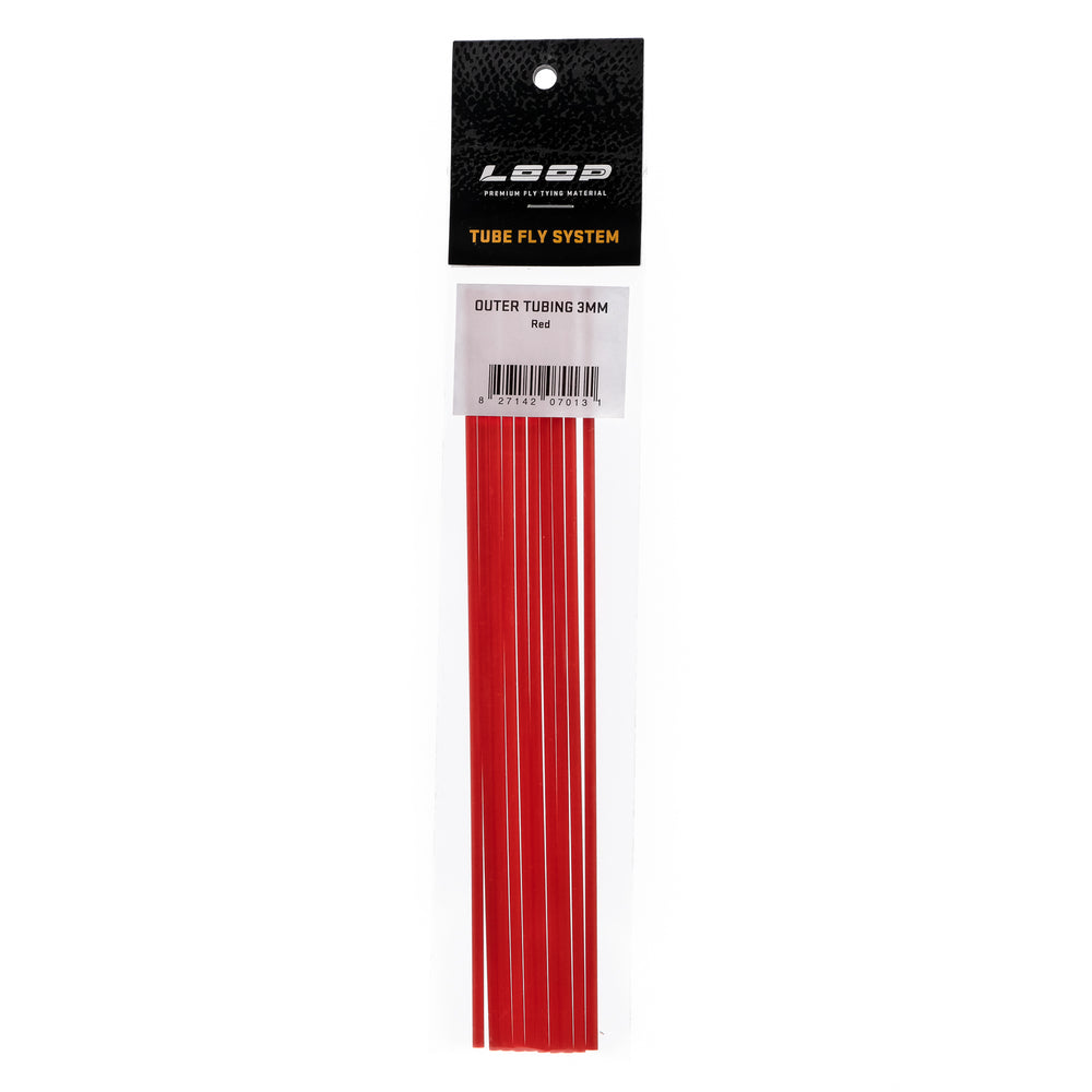 LOOP - Outer Tubing 3mm Fly Tying LOOP Tackle Red