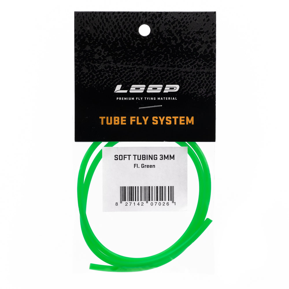 LOOP - Soft Tubing (3mm) Fly Tying LOOP Tackle Fl.Green
