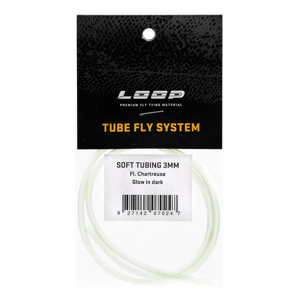 LOOP - Soft Tubing (3mm) Fly Tying LOOP Tackle Fl.Chartreuse (glow in dark)