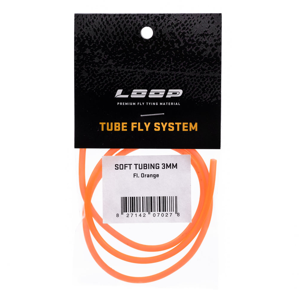 LOOP - Soft Tubing (3mm) Fly Tying LOOP Tackle Fl.Orange
