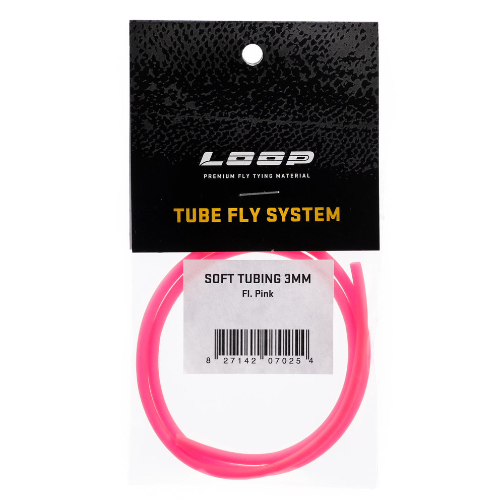 LOOP - Soft Tubing (3mm) Fly Tying LOOP Tackle Fl.Pink