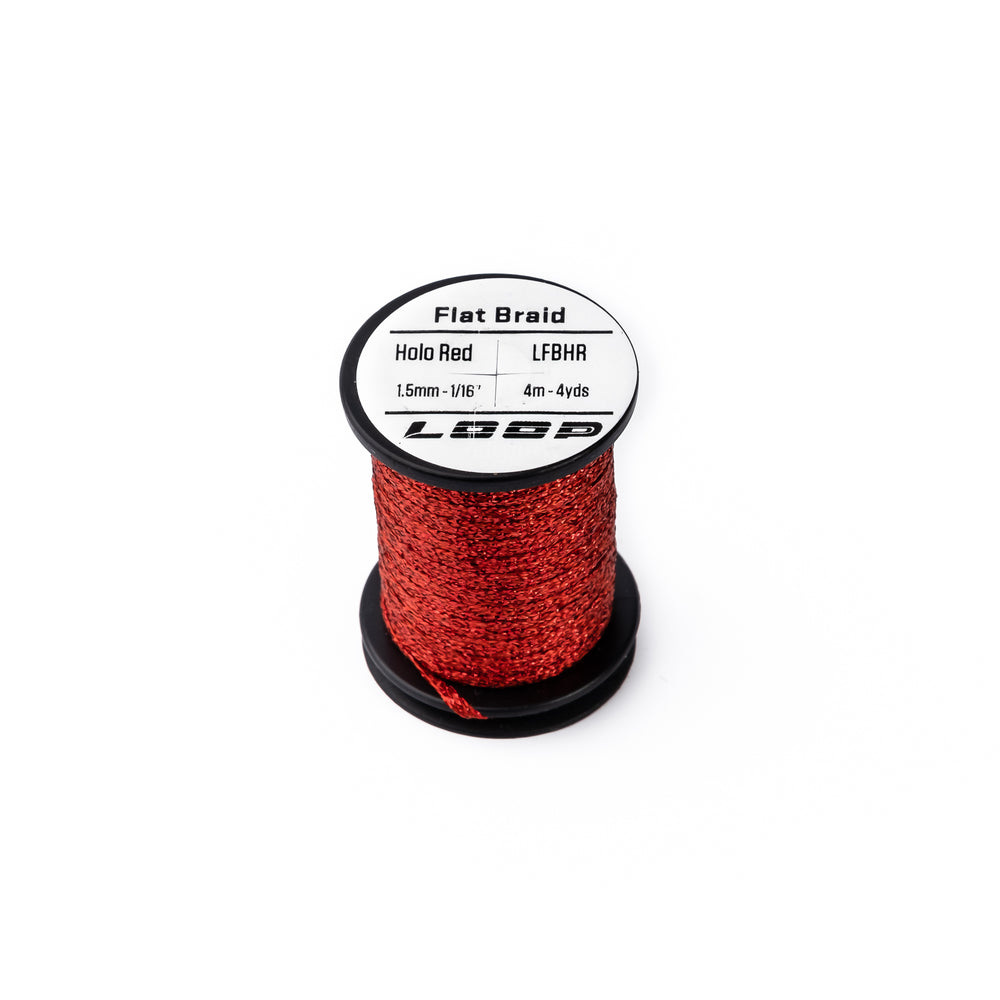 LOOP Flat Braid 1.5mm-1/16" Flat Braid LOOP Tackle Holo Red