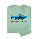 Patagonia L/S Home Water Trout Responsibili­-Tee - SALE patagonia Patagonia Tea Green L 