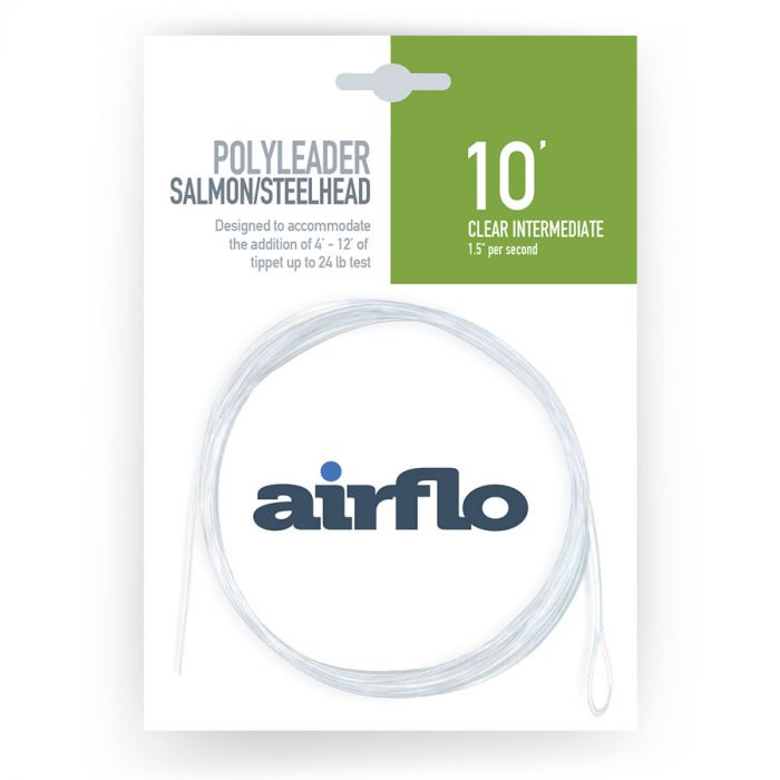 POLYLEADER | 10' SALMON & STEELHEAD Variable Airflo Clear Int - 1.5"/sec  